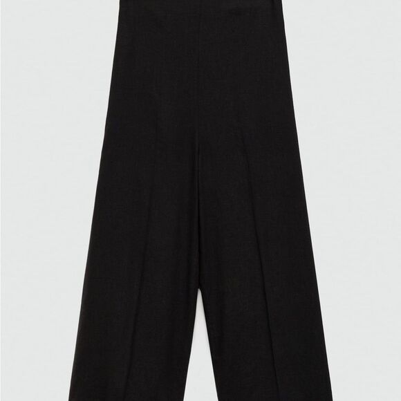 Mango Wide leg Linen Crop Pants size: M - Picture 4 of 11